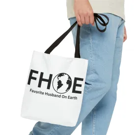 Favorite Husband On Earth (FHOE) Tote Bag - Custom Printed Stylish and Functional Tote