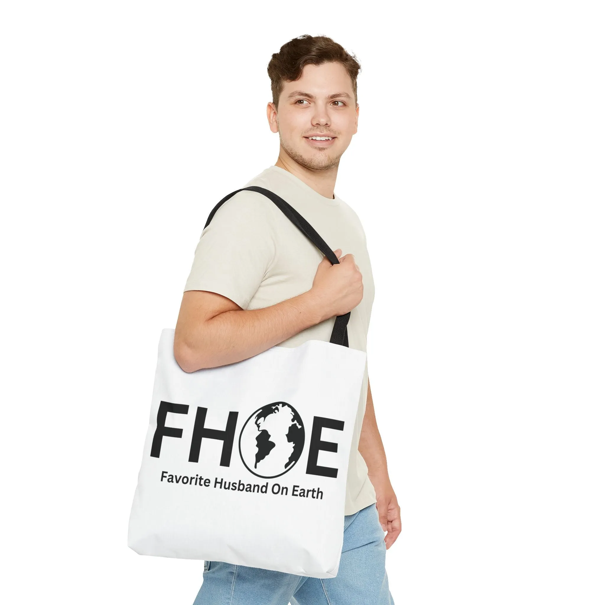 Favorite Husband On Earth (FHOE) Tote Bag - Custom Printed Stylish and Functional Tote
