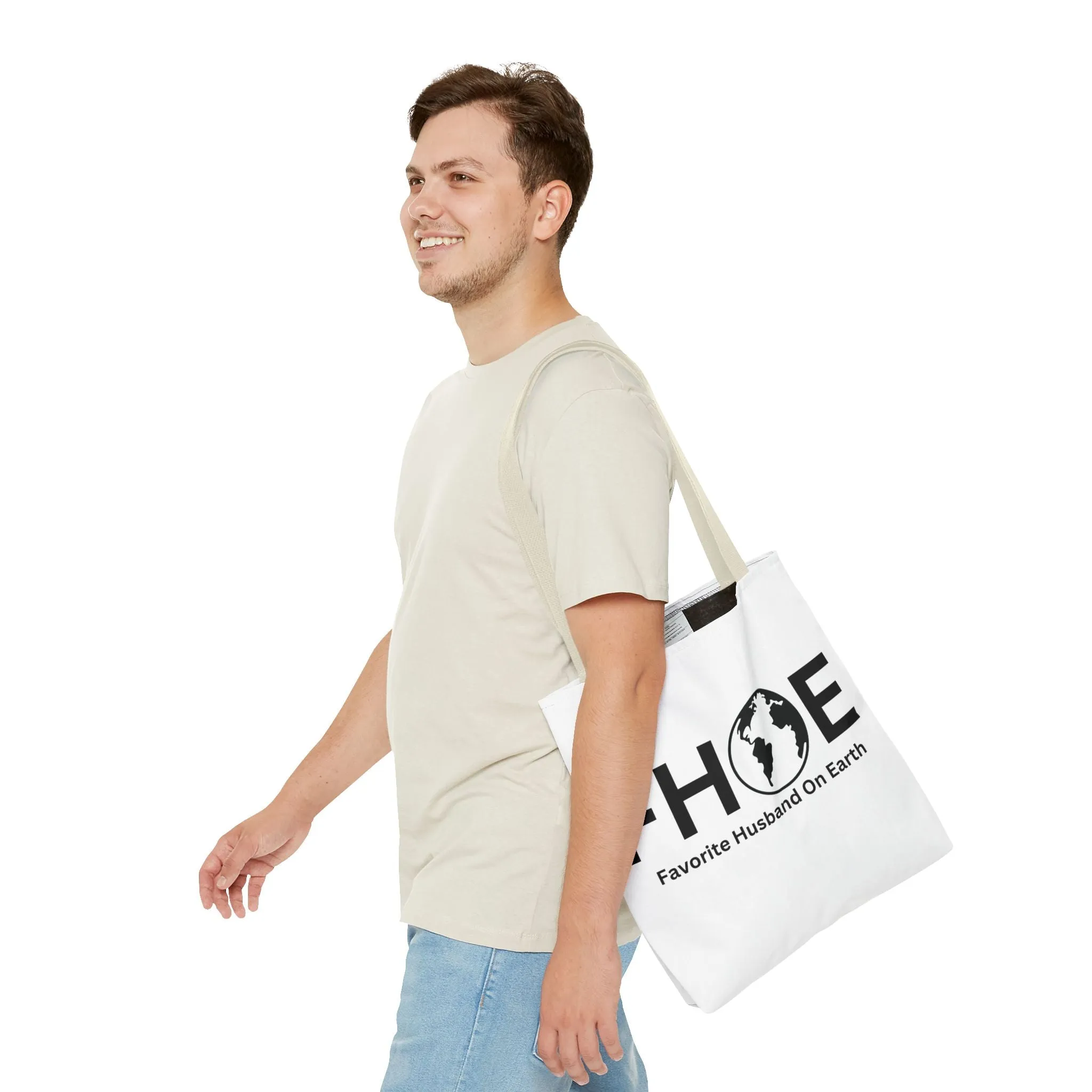 Favorite Husband On Earth (FHOE) Tote Bag - Custom Printed Stylish and Functional Tote