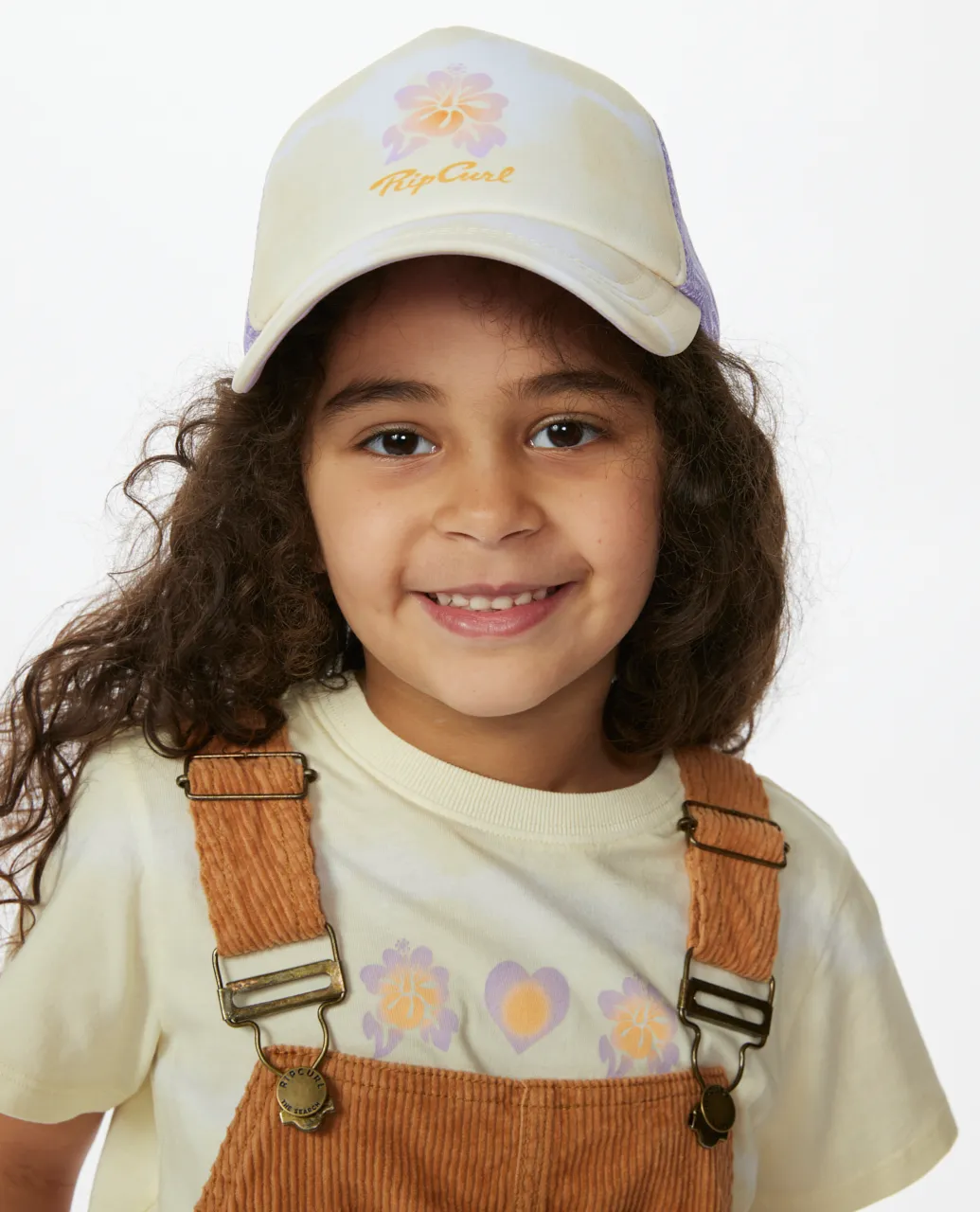 Girls Crystal Cove Trucker Cap in Yellow