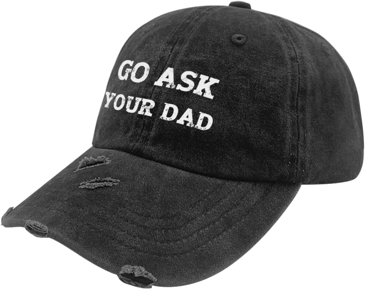 Go Ask Your Dad Hats for Men Washed Distressed Baseball Caps Vintage Washed Ball Cap Light Weight