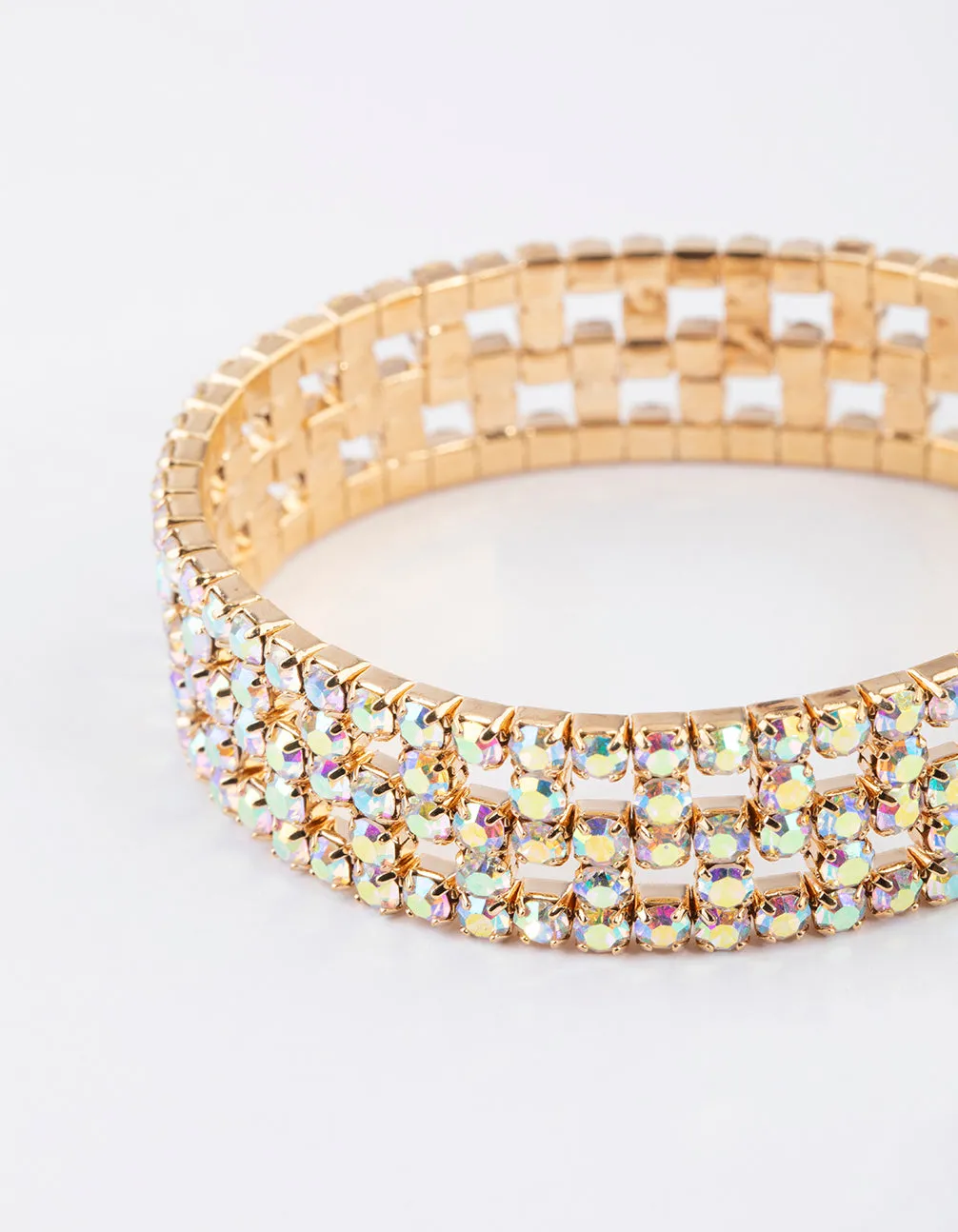 Gold Checkered Sparkle Bracelet