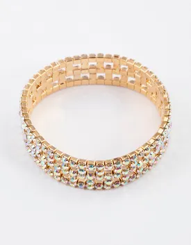 Gold Checkered Sparkle Bracelet