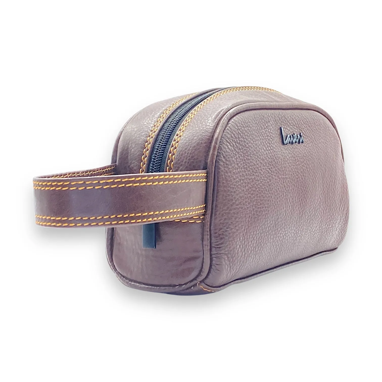 Hand Pouch, WashBag, Toiletry, Genuine Leather 2694Z