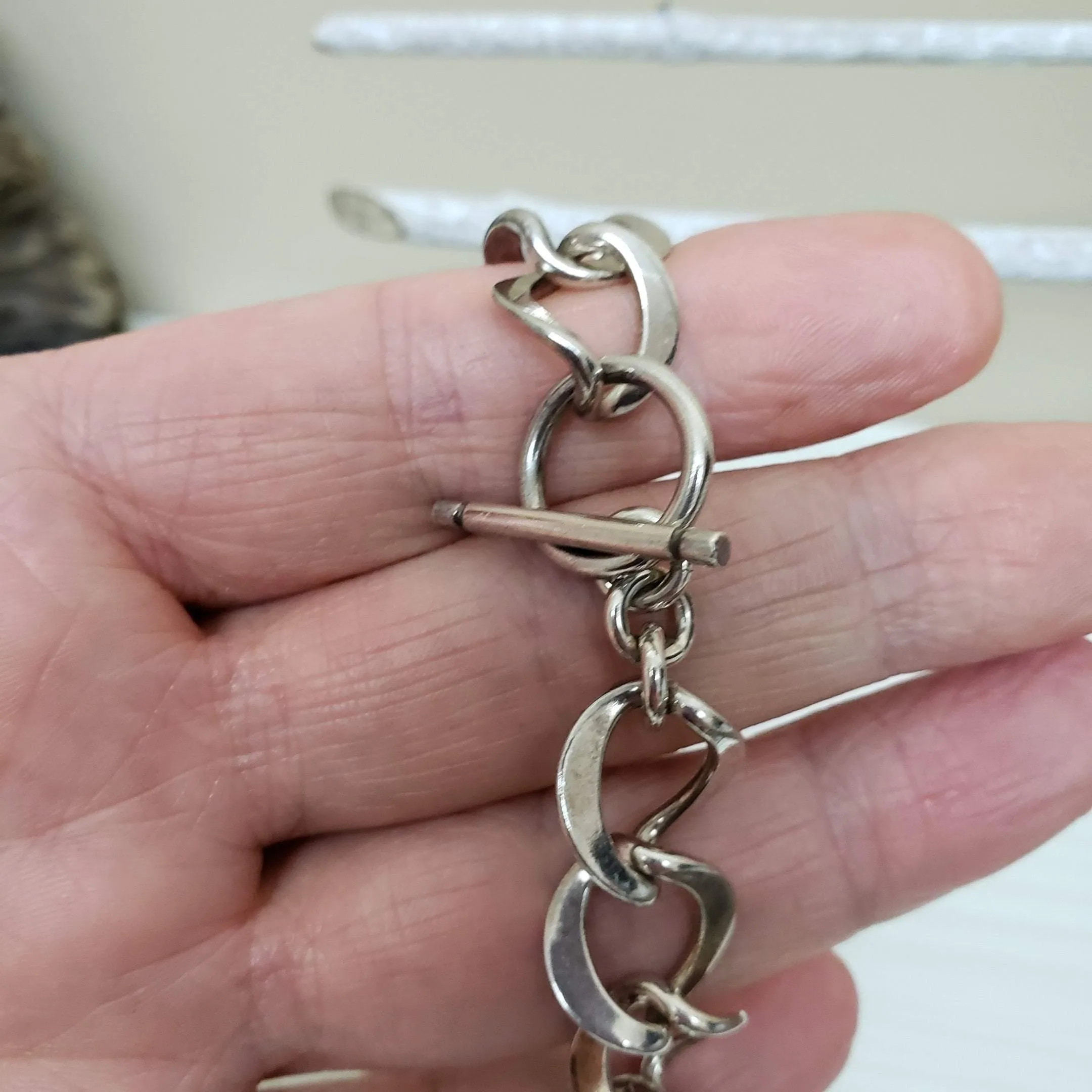 Heavy  silver chain bracelet