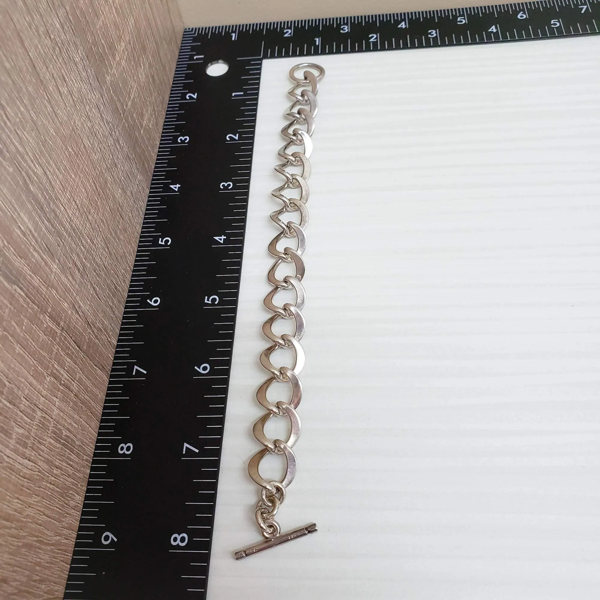 Heavy  silver chain bracelet