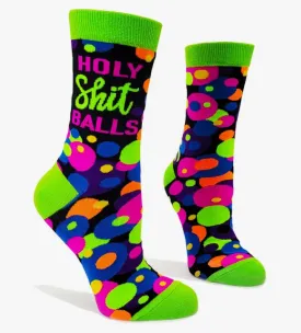 Holy Shit Balls Men's Novelty Crew Socks