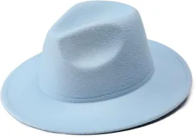 Icegrey Mens Fedora Hats, Plus Size Wide Brim Dress Cap, Warm Panama Jazz Hat