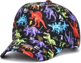Julerwoo Kids Dinosaur & Shark Baseball Cap Fun Graphic Prints Adjustable Cap Sun Hats