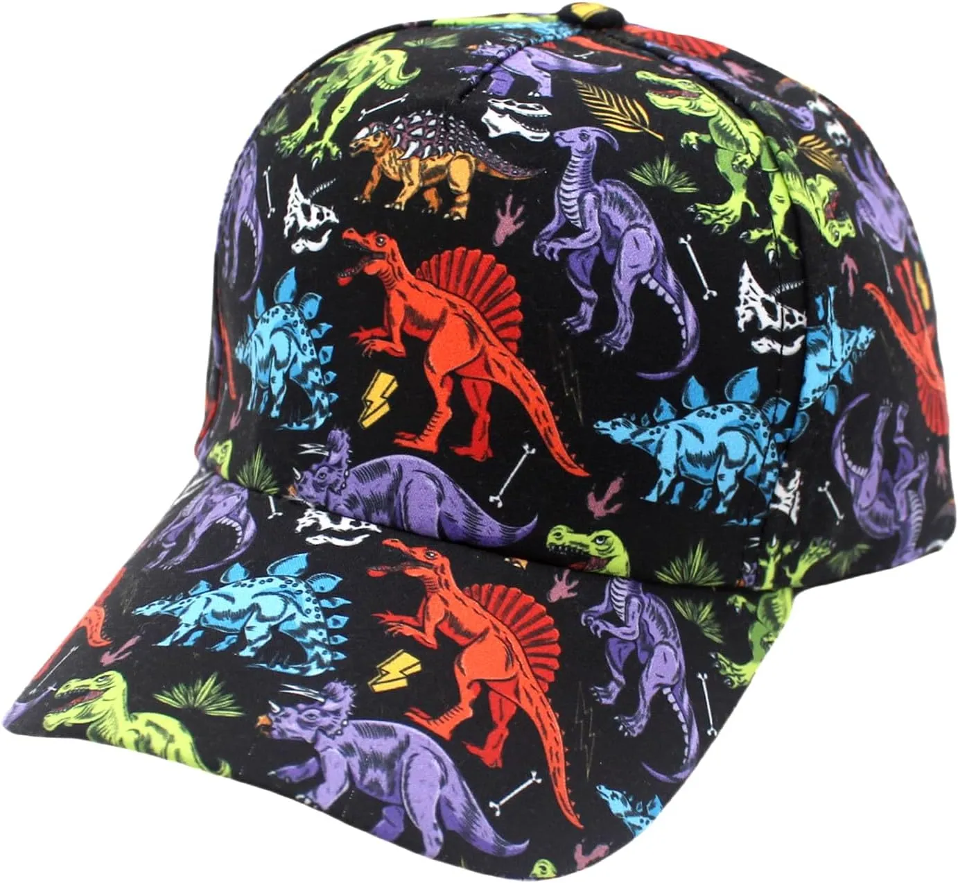 Julerwoo Kids Dinosaur & Shark Baseball Cap Fun Graphic Prints Adjustable Cap Sun Hats