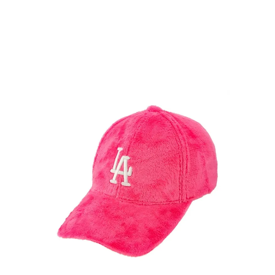 La Embroidery Fur Baseball Cap