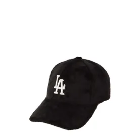 La Embroidery Fur Baseball Cap