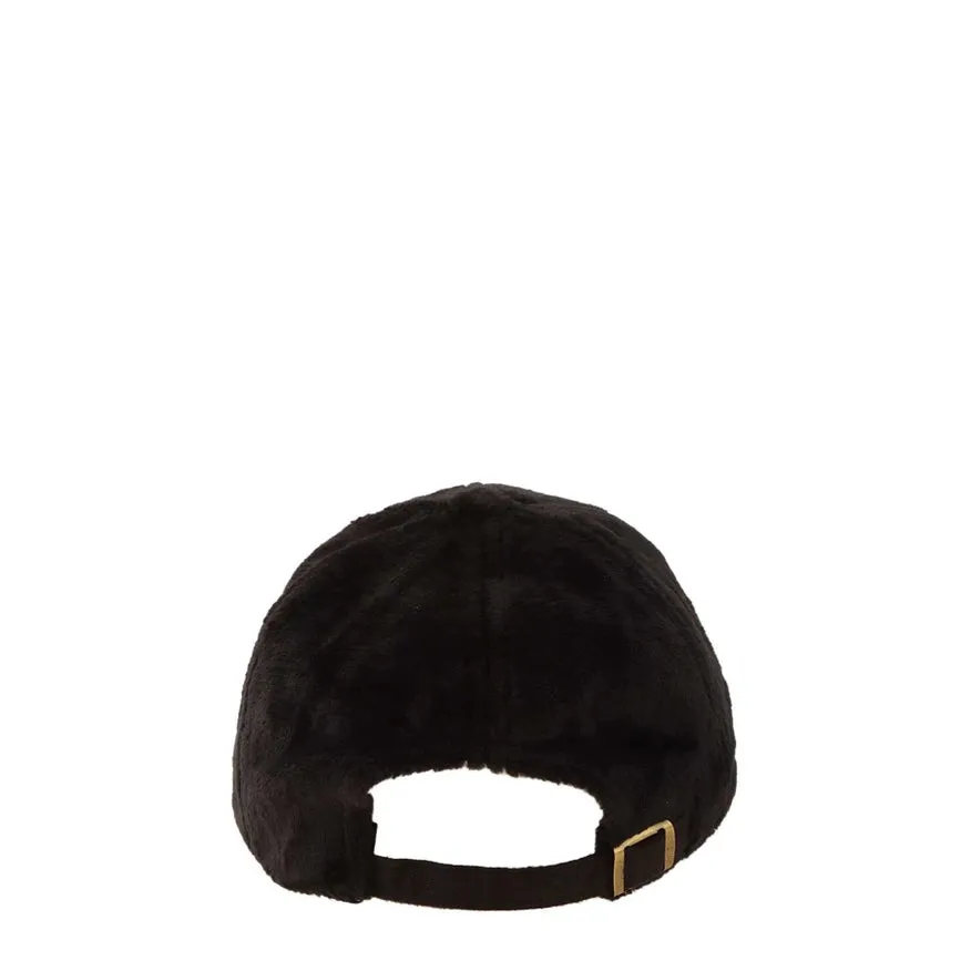 La Embroidery Fur Baseball Cap
