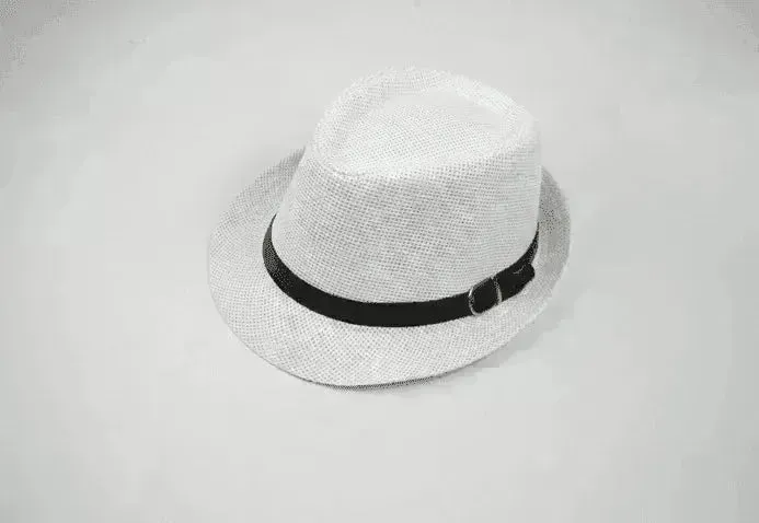 Men's casual straw hats for summer trips: trendy sunshade!