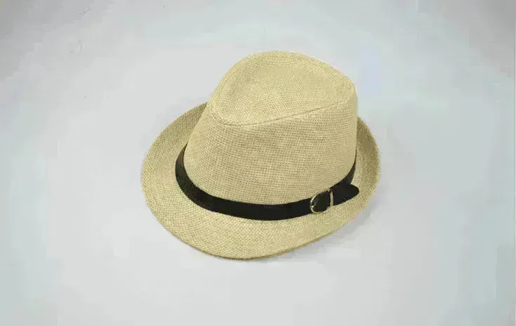 Men's casual straw hats for summer trips: trendy sunshade!