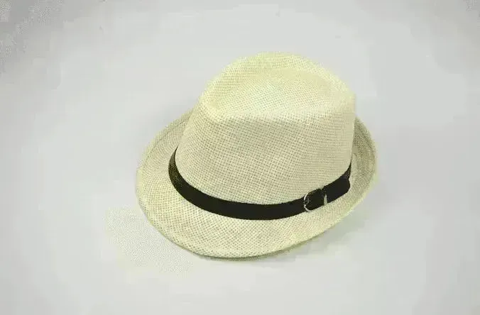 Men's casual straw hats for summer trips: trendy sunshade!