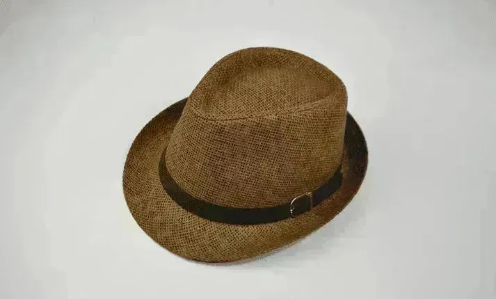 Men's casual straw hats for summer trips: trendy sunshade!