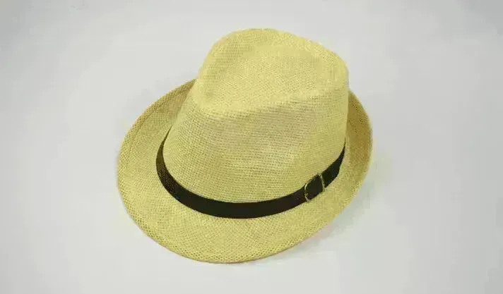 Men's casual straw hats for summer trips: trendy sunshade!