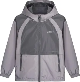 MGEOY Kids Rain Jackets Waterproof with Hood Lightweight Rain Coats for Girls Boys