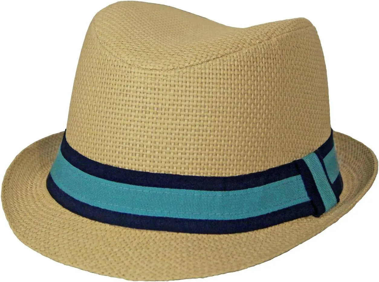 Milani Fedoras Unisex-child Straw with Band