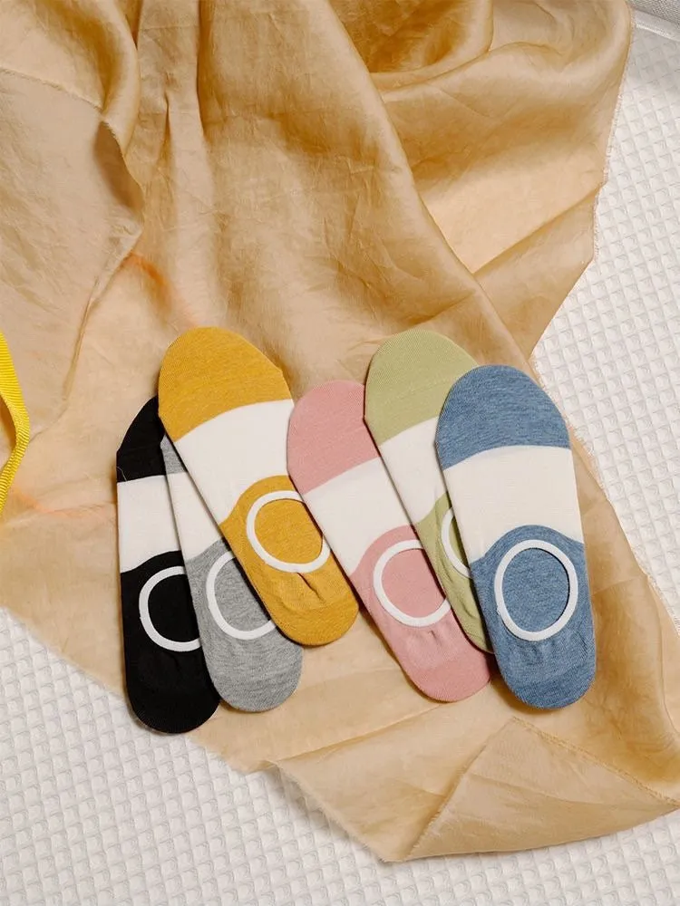 Miss June’s | Women’s 1 pairs cotton No-Show socks｜Summer | Patented | Daily | Cute  | Designed | Embroidered | Gift Idea | Comfortable |