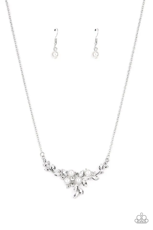 Paparazzi Necklace ~ Because Im The Bride - White