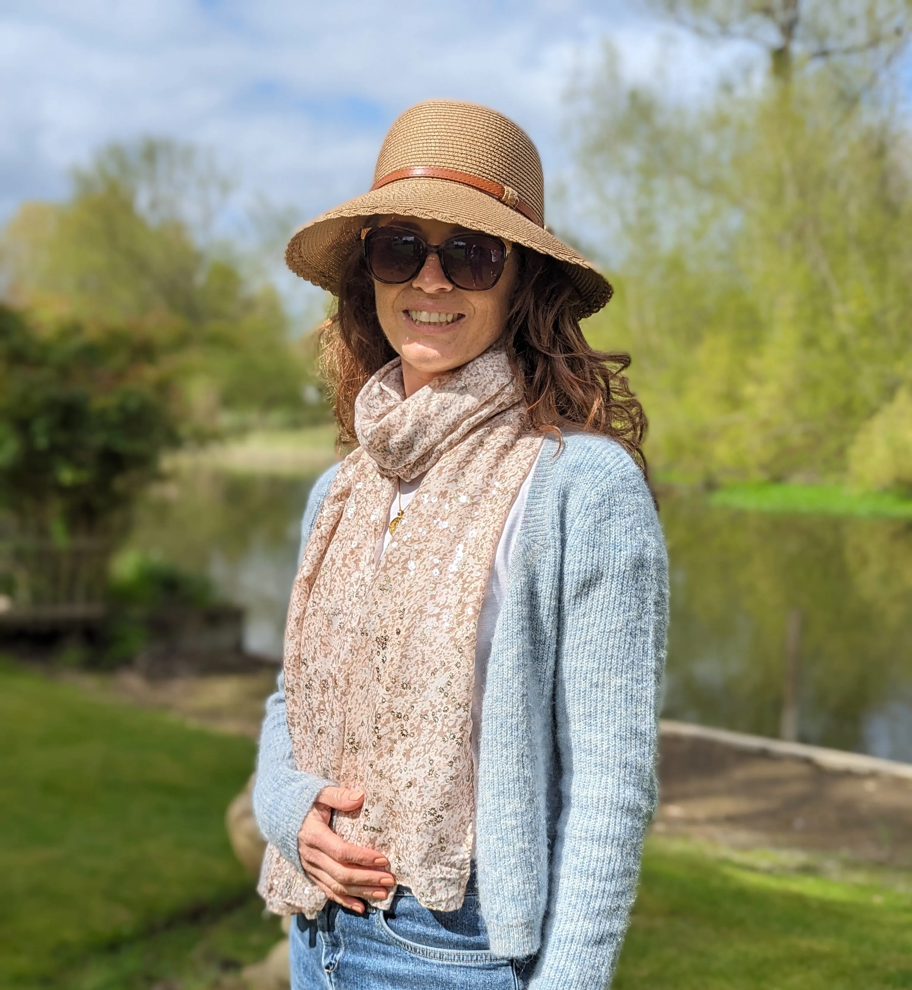 Plaited Edge Cloche Style Foldable Hat - Dark Natural