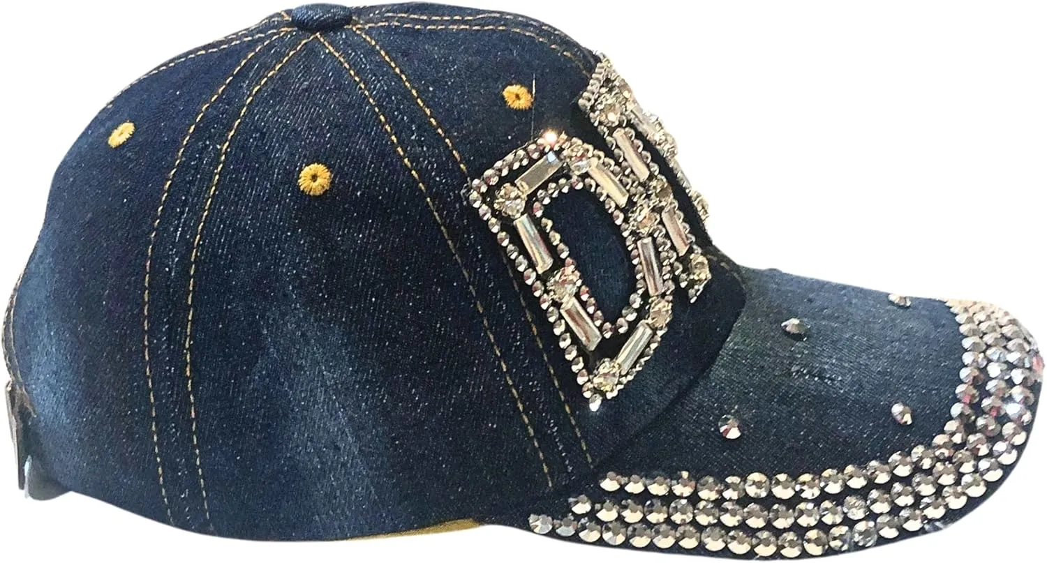 Popfizzy Rhinestone Diva Hat for Women, Bedazzled Queen Gifts, Bling Hats for Women Trendy, Sparkly Princess Accessories