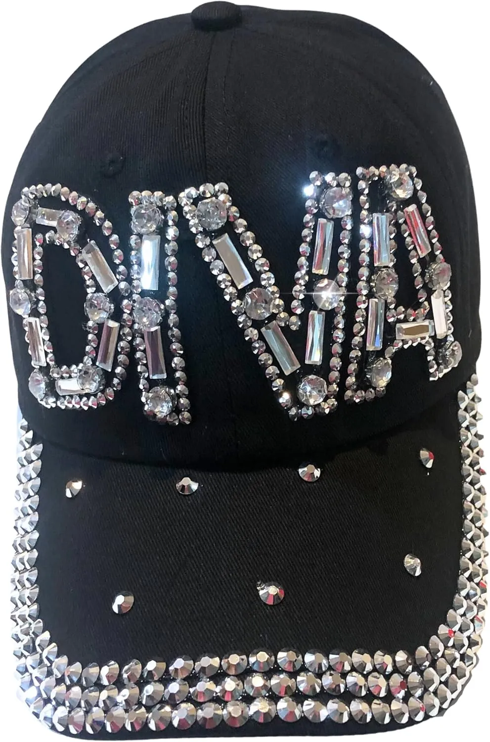 Popfizzy Rhinestone Diva Hat for Women, Bedazzled Queen Gifts, Bling Hats for Women Trendy, Sparkly Princess Accessories