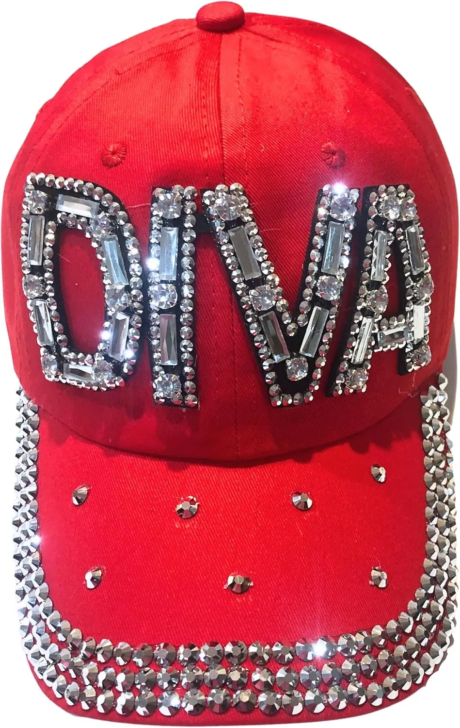 Popfizzy Rhinestone Diva Hat for Women, Bedazzled Queen Gifts, Bling Hats for Women Trendy, Sparkly Princess Accessories