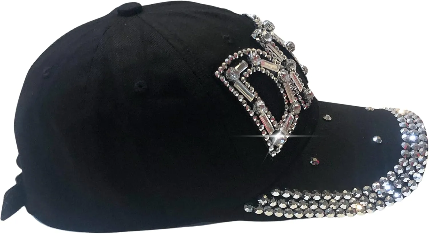 Popfizzy Rhinestone Diva Hat for Women, Bedazzled Queen Gifts, Bling Hats for Women Trendy, Sparkly Princess Accessories