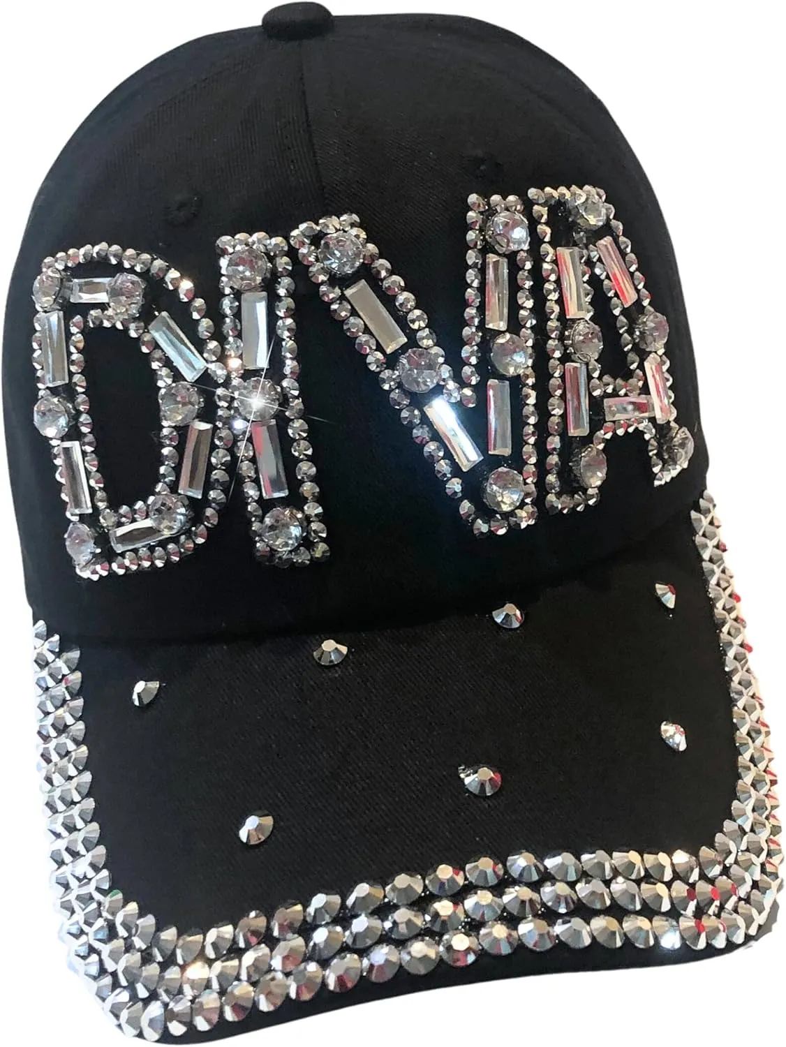 Popfizzy Rhinestone Diva Hat for Women, Bedazzled Queen Gifts, Bling Hats for Women Trendy, Sparkly Princess Accessories