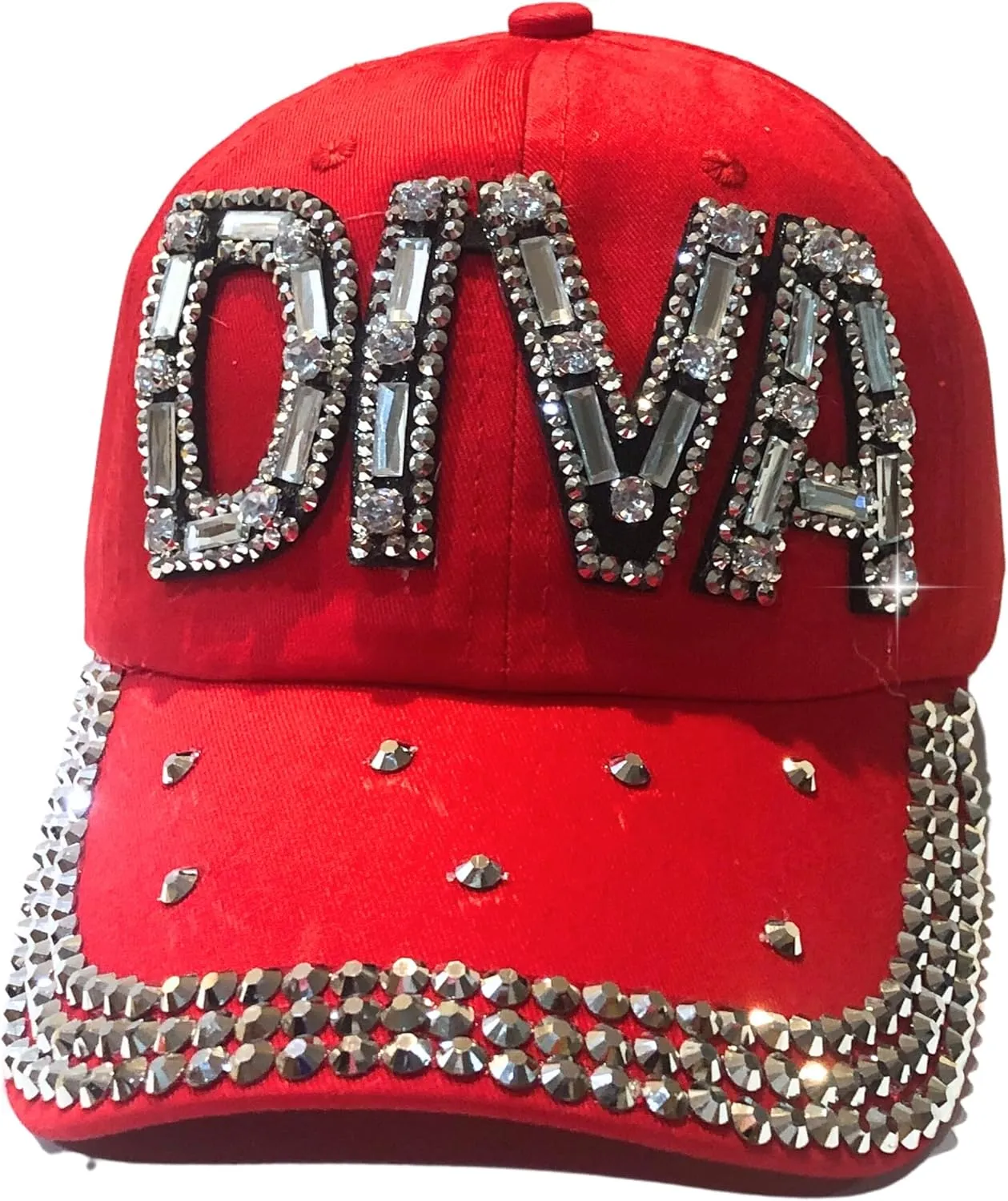 Popfizzy Rhinestone Diva Hat for Women, Bedazzled Queen Gifts, Bling Hats for Women Trendy, Sparkly Princess Accessories