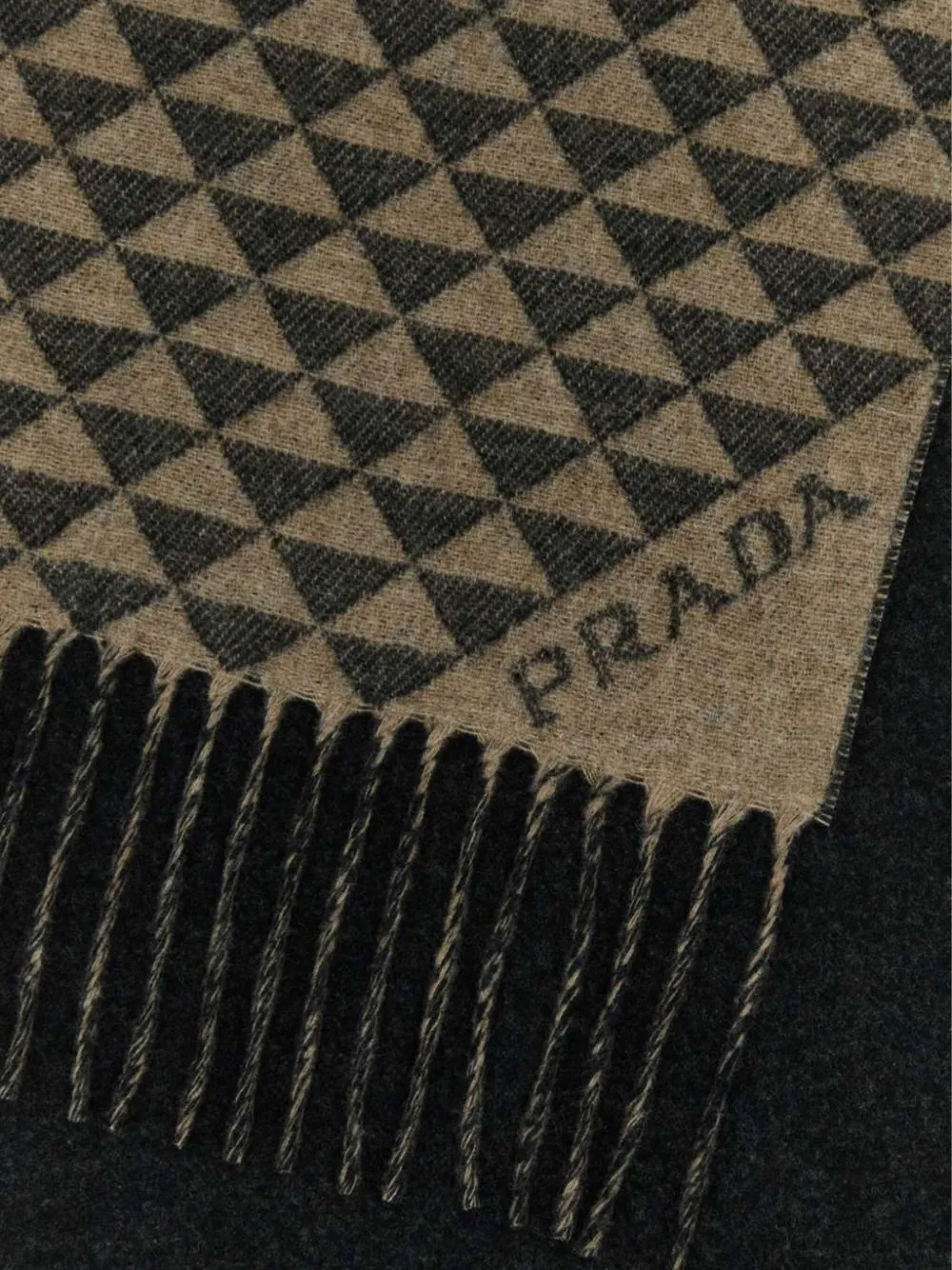 PRADA Double Wool and Cashmere Scarf - 190 x 28 cm