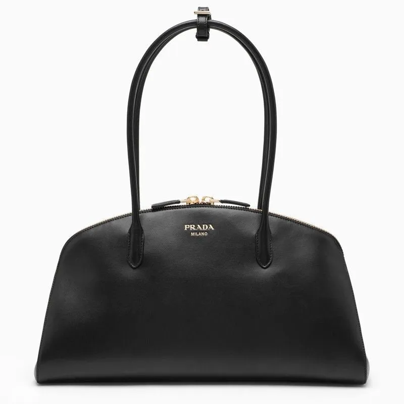 PRADA Smooth Leather Handbag with Double Zip - Large