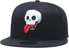 Quanhaigou Adjustable Snapback Hat for Men Women,Unisex Hip Hop Baseball Cap Flat Bill Brim Dad Hats