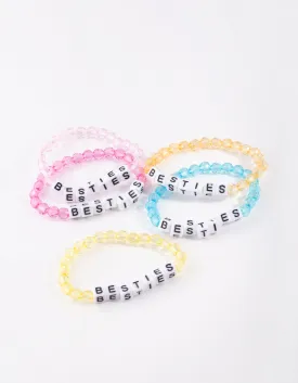 Rainbow Bestie Beaded Friendship Bracelet 5-Pack