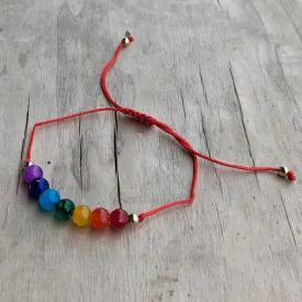 Rainbow Chakra Beads Adjustable String Bracelets