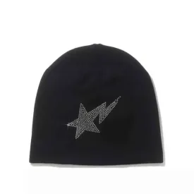 Rhinestone Warm knitted Beanie