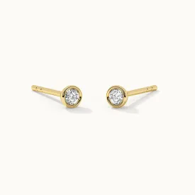 Round Cluster Small Diamond Earrings