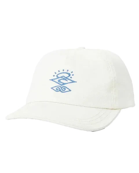 Search Icon Cap in Bone & Bright Blue