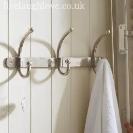 Silver Metal 3 Coat Hooks
