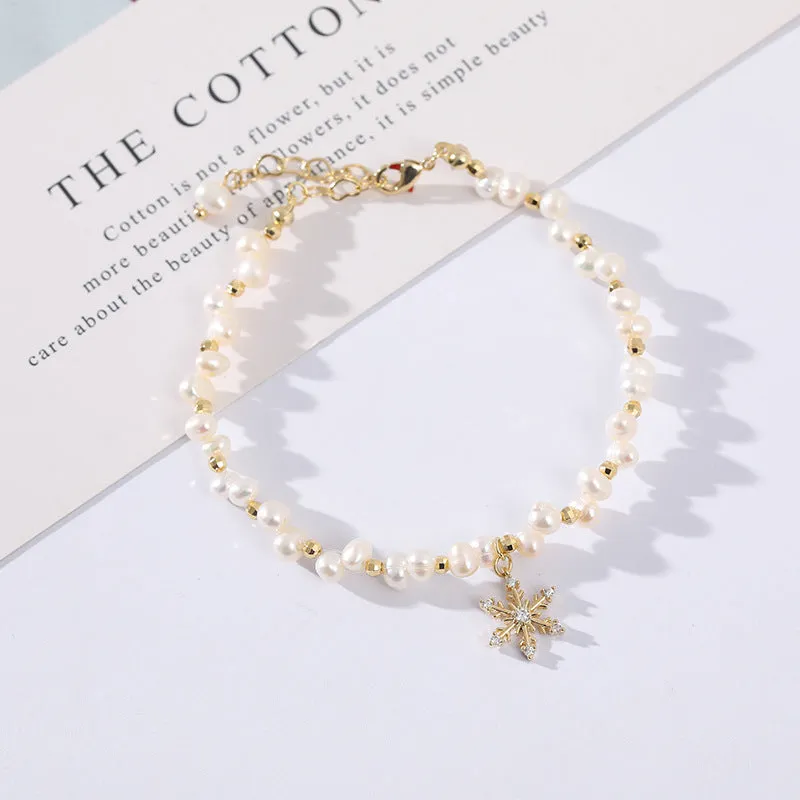 Simple Freshwater Pearl Bracelet for Women - Sterling Silver