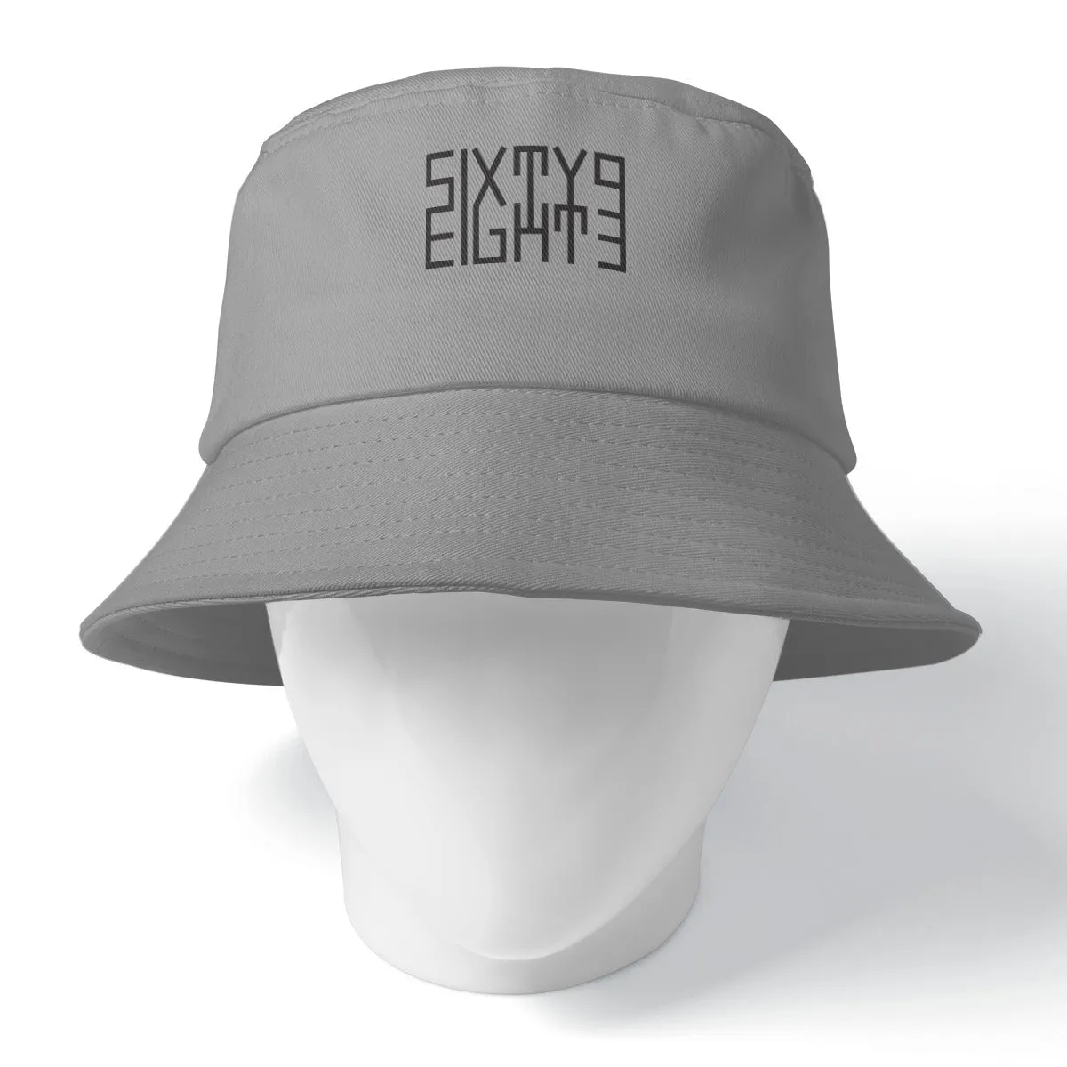 Sixty Eight 93 Logo Black Grey Bucket Hat