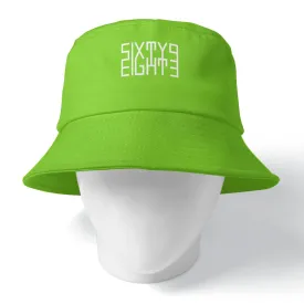 Sixty Eight 93 Logo White Green Apple Bucket Hat