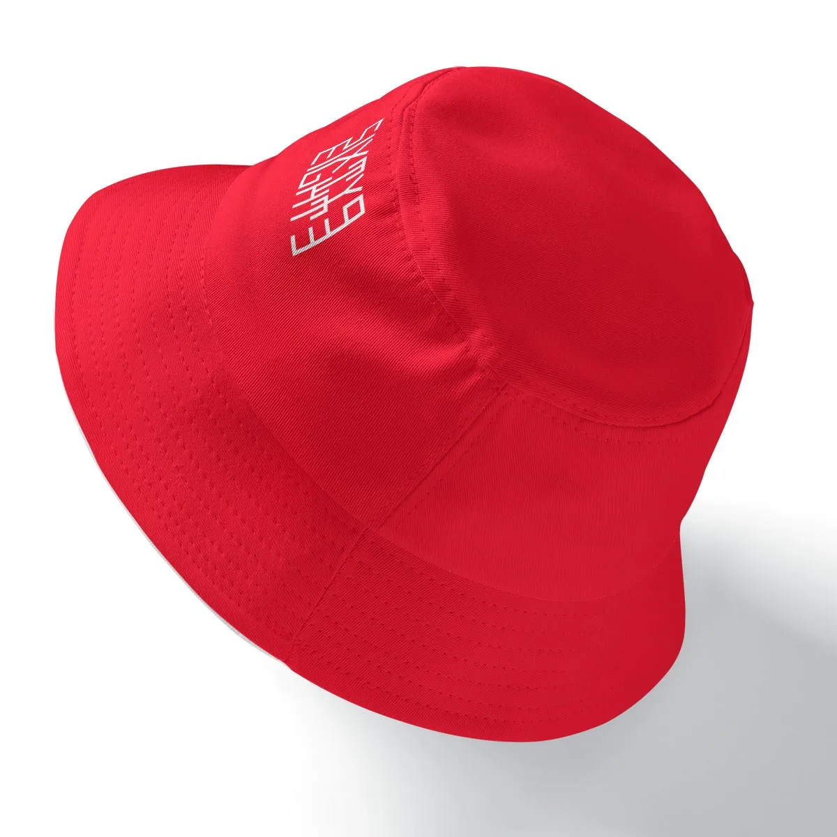 Sixty Eight 93 Logo White Red Bucket Hat