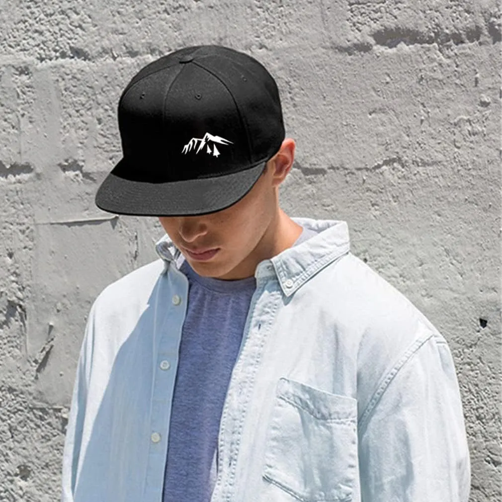 Snapback Hats for Men Flat Bill Black Adjustable Baseball Cap Trucker Hat for Dad American Flag Pirate Skull Caps Cool