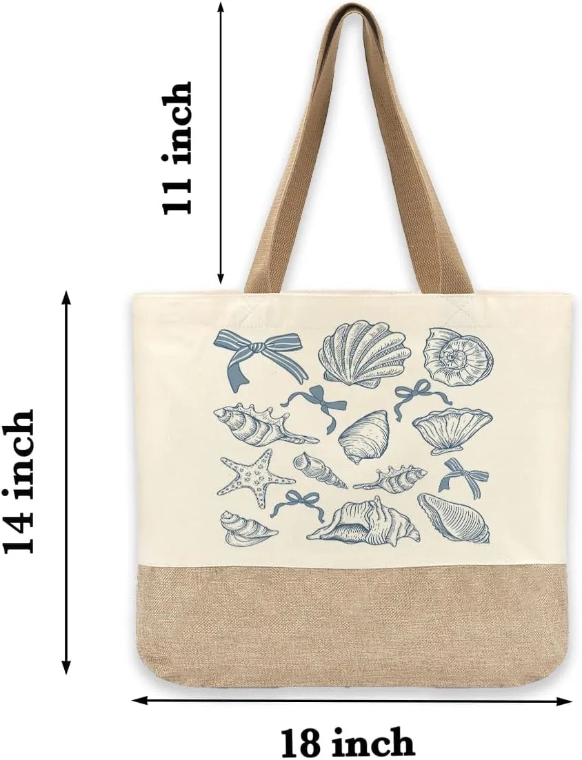 Summer Beach Bag for Women, Large Beach Tote Bag, Mom Gifts from Daughter Son, Shopping Reusable Grocery Bags