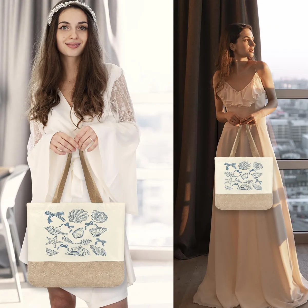 Summer Beach Bag for Women, Large Beach Tote Bag, Mom Gifts from Daughter Son, Shopping Reusable Grocery Bags