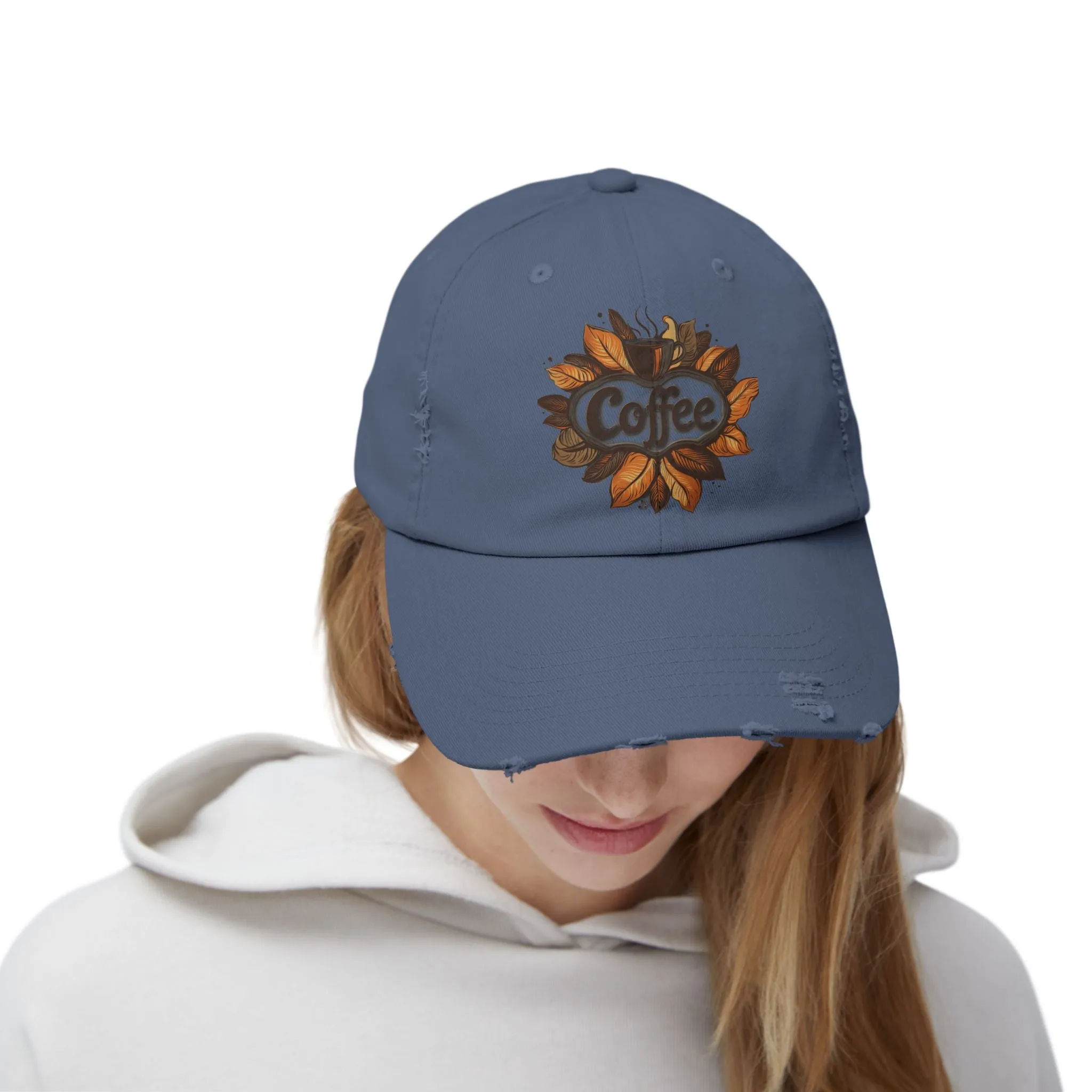 Vintage Style Hat 3 for Coffee Lovers - Unisex Distressed Coffee Cap - USA